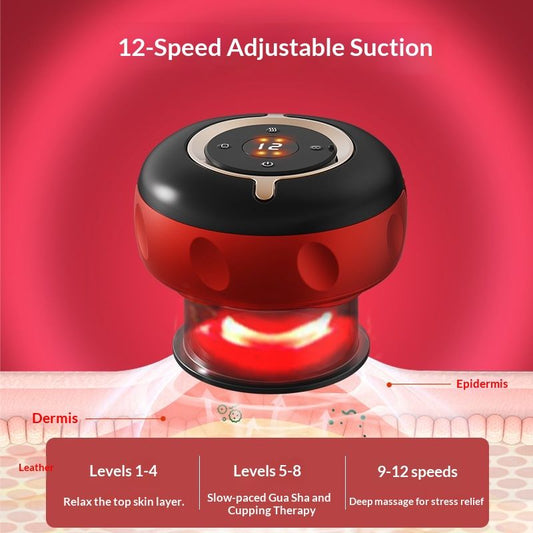 4-in-1 Smart Cupping Therapy Massager, Red Light Therapy for Targeted Pain Relief, Knots, Aches, Muscle V1192-AZ-W-3893