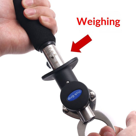 Fish Lip Gripper with Weight Scale and Measuring Tape Fish Scales Grip Grabber Professional Fish Holder V1192-AZ-W-3989