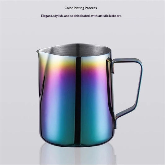 Stainless Steel Milk Frother - 400ml Steaming Pitcher - Perfect for Latte Art, Espresso & Cappuccino - V1192-AZ-W-9037