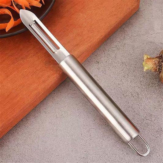Vegetable Peeler, Stainless Steel Swiveling Blade, Silver Handle, Potato Peeler for Potato, Apple, Cucumber V1192-AZ-W-9076