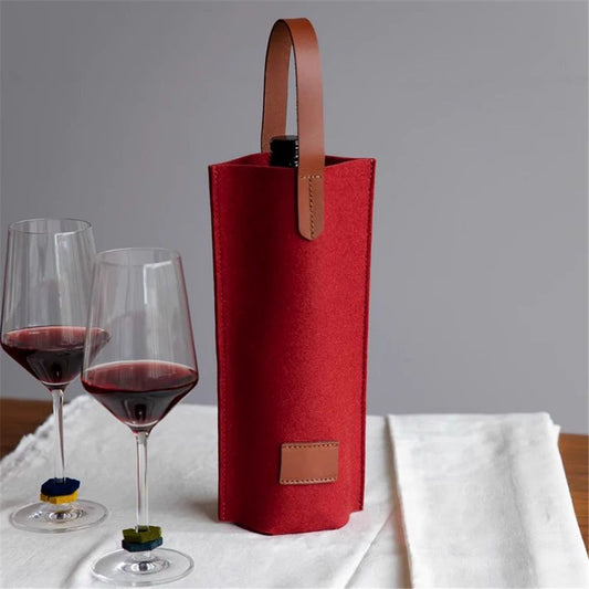 2 pack Wine Bag Single Bottle Carrier Tote, Insulated Travel Wine Cooler Bag for Picnic Beach Gift, Thermal V1192-AZ-W-9091