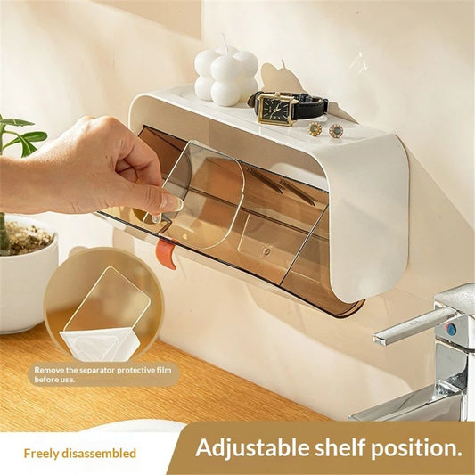 Pad Holder for Bathroom,Sanitary Napkins Organizer,Feminine Tampons Storage Day Overnight Cotton Pad Holder, V1192-AZ-W-9178