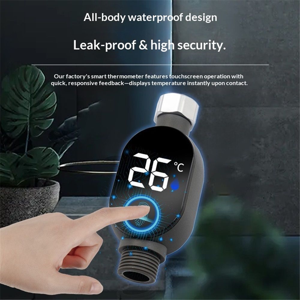 2 pack Instant Read Digital Bath Thermometer, Water-Powered Smart Shower Water Thermometer,Bath Essentials V1192-AZ-W-9201