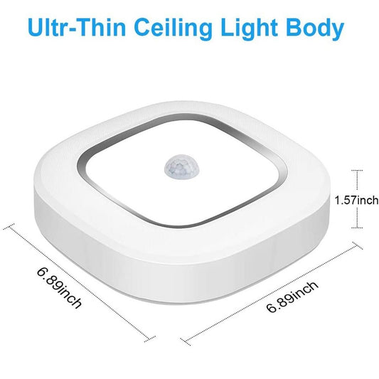 Motion Sensor Ceiling Light Battery Operated, Wireless Motion Activated LED Light 300LM White Indoor Lights V1192-AZ-W-9219