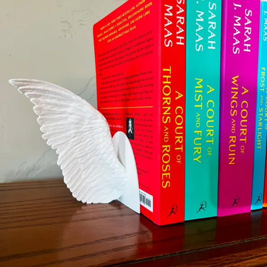 Angel Wings Bookends - 3D Printed Book Holder, Fantasy & Gothic Bookshelf Decor, Fae-Inspired Gift for Book V1195-V3DOY000479B
