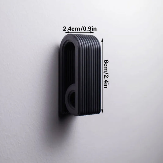 3D-printed press-lock towel hooks | Self-locking hooks, black V1195-VYY0037