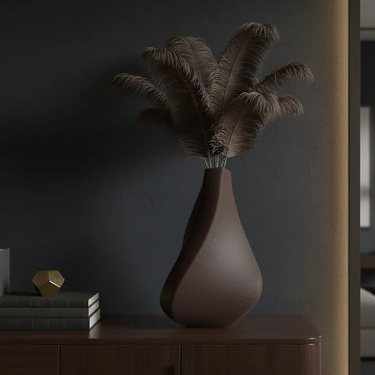 3D-printed sculpture of a contemplative vase,black V1195-VYY0044