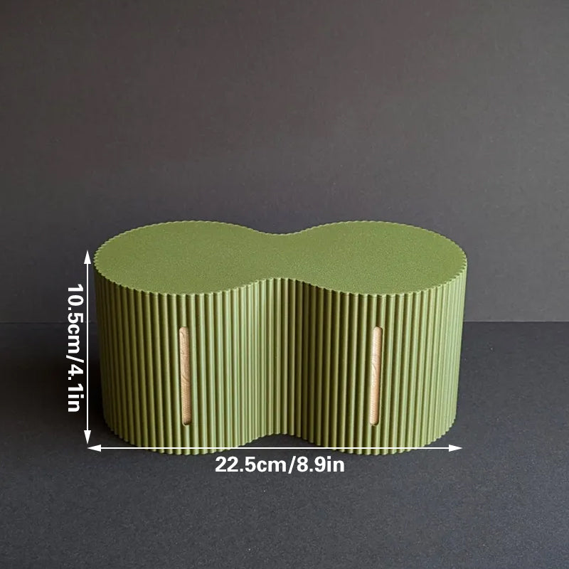 3D-printed toilet paper roll storage box, light green V1195-VYY0053