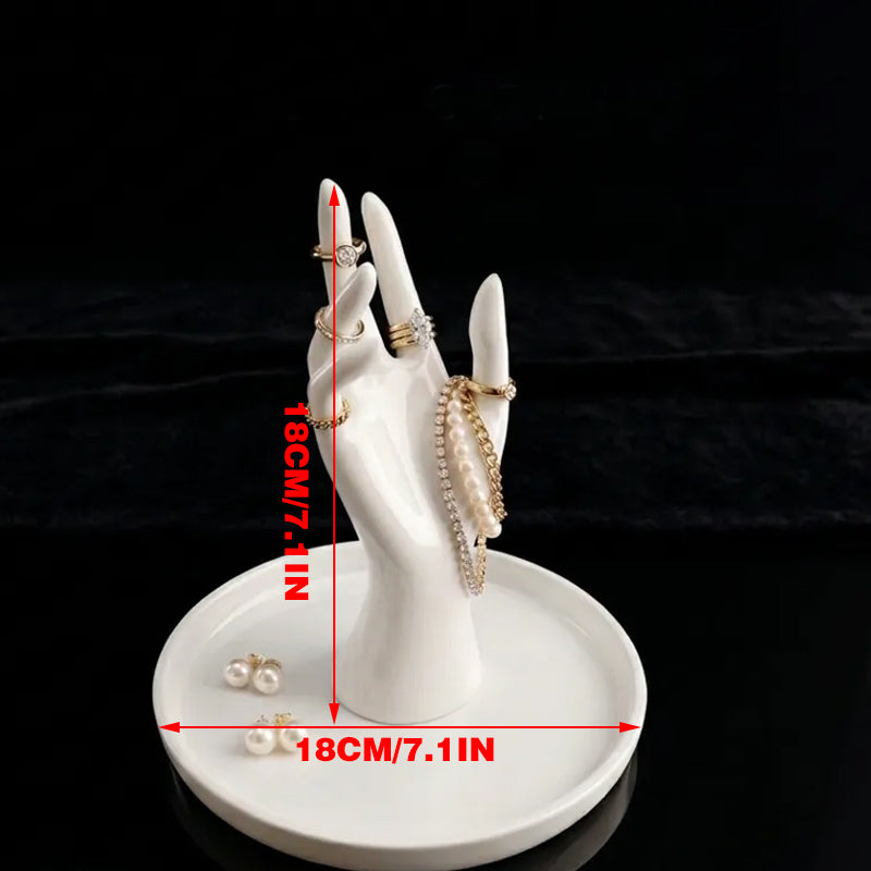 3D Printed Elegant Hand - Jewelry and Accessory Stand (White) V1195-VYY0069