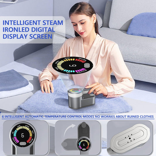 Portable Steamer for Clothes Handheld Steaming Ironing Machine, 6 Gears Adjustable Ironing Steaming Steamer V1197-JD-120402