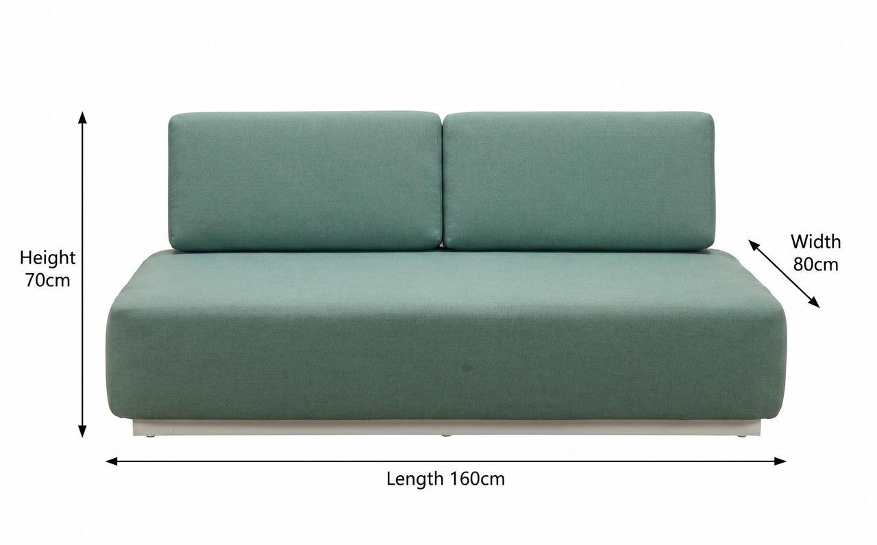 Nordic Minimalist Outdoor 2-Seater Fabric Sofa V1213-130