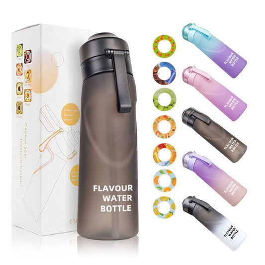 0 Sugar 0 Calorie Scented Water Bottle Matte Black 7 Rings V1221-0-SUGAR-0-CALORIE-SCENTED-WATER-BOTTLE-MATTE-BLACK-7-RINGS