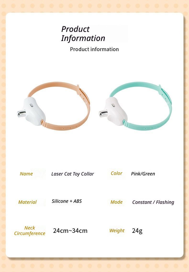 Laser cat teasing collar-Light green V1221-CAT-TEASING-COLLAR-LIGHTGREEN