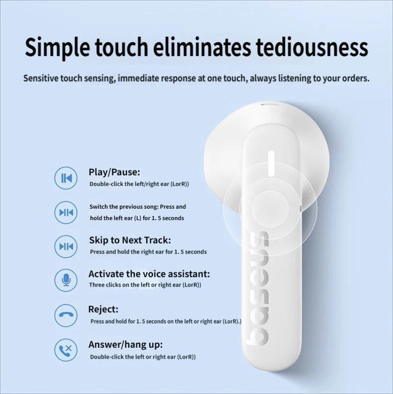 E16 Bluetooth headset-White V1221-E16-BLUETOOTH-HEADSET-WHITE