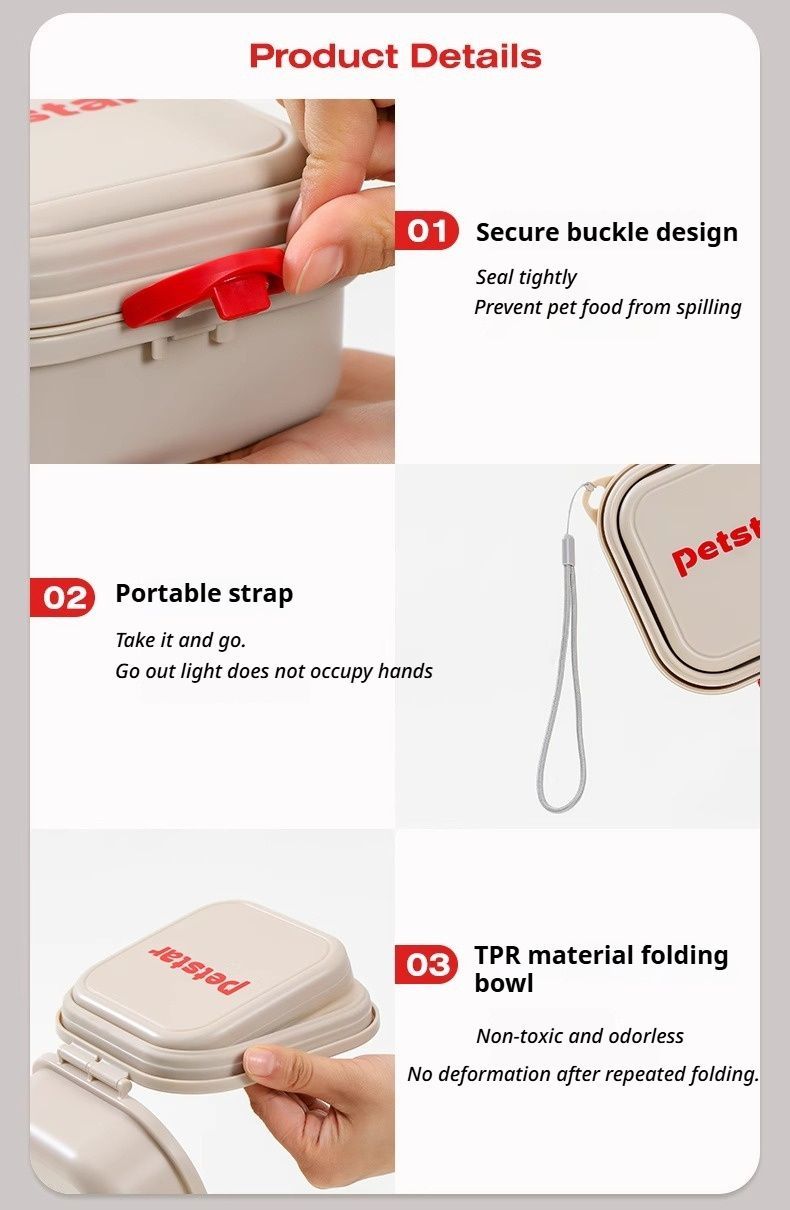 Foldable Outdoor Pet Bowl Light Brown V1221-FOLDABLE-OUTDOOR-PET-BOWL-LIGHT-BROWN