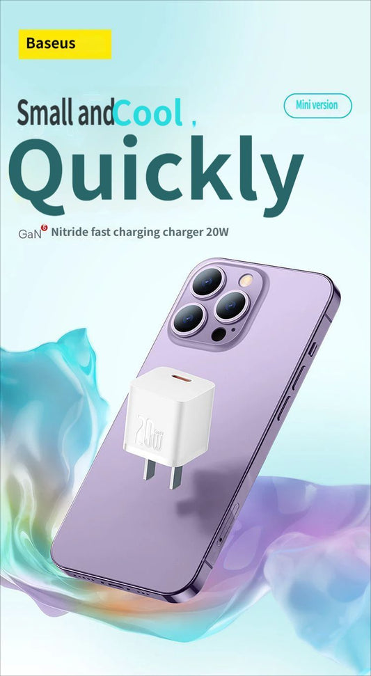 GaN5 Fast charging charger mini 1C 20W-Black V1221-GAN5-CHARGER-MINI-1C-20W-BLACK