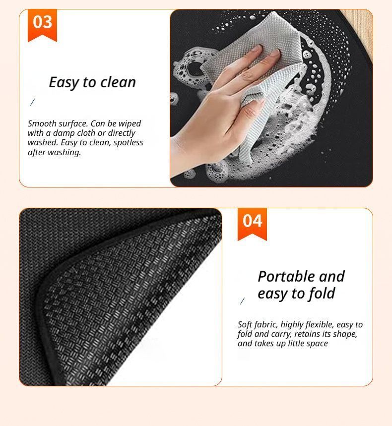 Black Semi-Circle Fireplace Mat V1221-XM-FHBLD-01