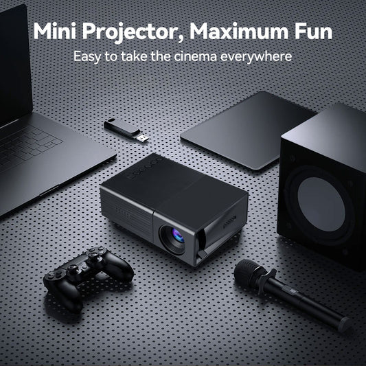 M3S Mini Projector Black USB-Powered V1221-XM-MNTYY-04
