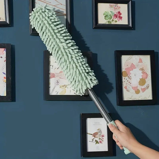 Coffee Brown Household Cleaning Duster / Static Duster / Dust Sweeper / Telescopic & Non-Shedding / Washable V1232-CHT002