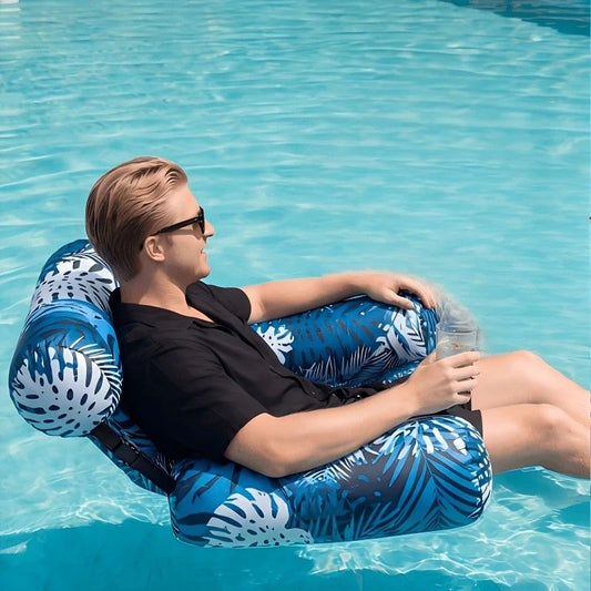Water Floating Lounge Chair: Floating Pillow Design, Stable Sitting and Lying, Durable Oxford Fabric, Pool V1232-CQYCFC002