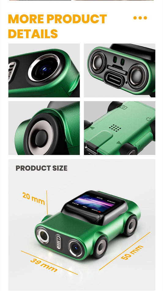 Creative Car-Shaped 2K HD Thumb Camera: Mini & Portable, Auto Focus, Clear in Low Light, Captures Every V1232-G5MNXJ003