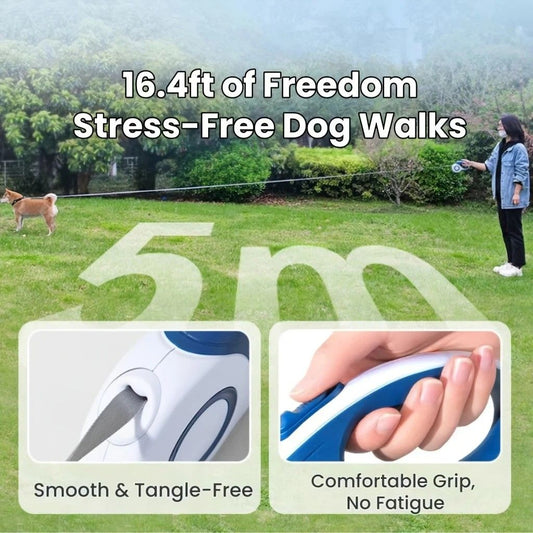 Multi-function Automatic Retractable Pet Leash: High-Strength Anti-Break, One-Click Lock, Comfortable Grip, V1232-GGQYS004