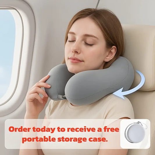 Blue-gray color matching, Travel & Home Neck Pillow - Ergonomic, portable, perfect for sleep. Fits desks, V1232-HJZ002