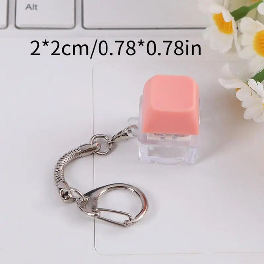 (1key/4key/9 key)3PCS Creative Fingertip Stress Reliever: Keyboard Click Sound Keychain, Colorful Fidget Ring V1232-JPJYYSK001