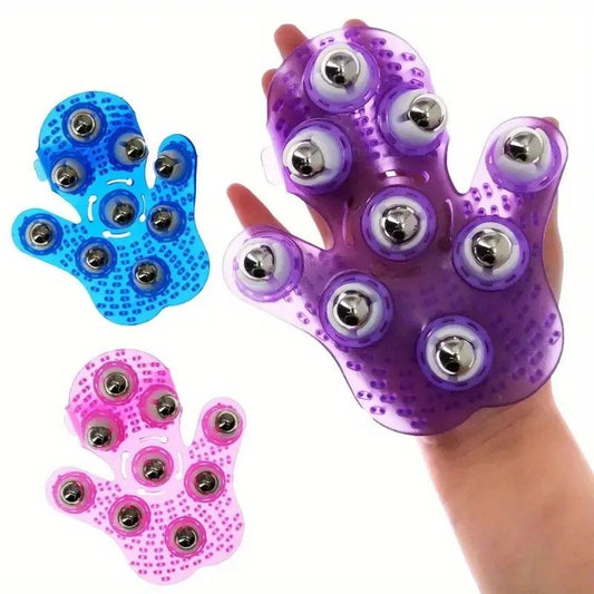 "Palm Nine-Ball Massager" - One Roll Relieves Fatigue, Full Relaxation for Neck, Shoulders, Legs and Feet. V1232-JZAMQ002