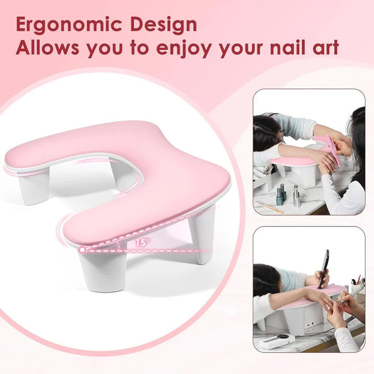 BLACK This handheld nail care device integrates a U-shaped pillow and comes with a portable detachable stand. V1232-MJUXZ002