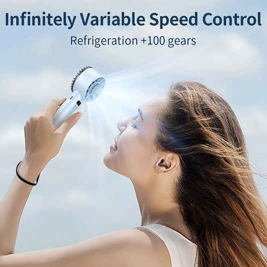 Hurricane Ice-Bag High-Speed Fan|100-Speed Adjustable, Second-Level Cooling, Lightweight and Portable Summer V1232-SCFS001