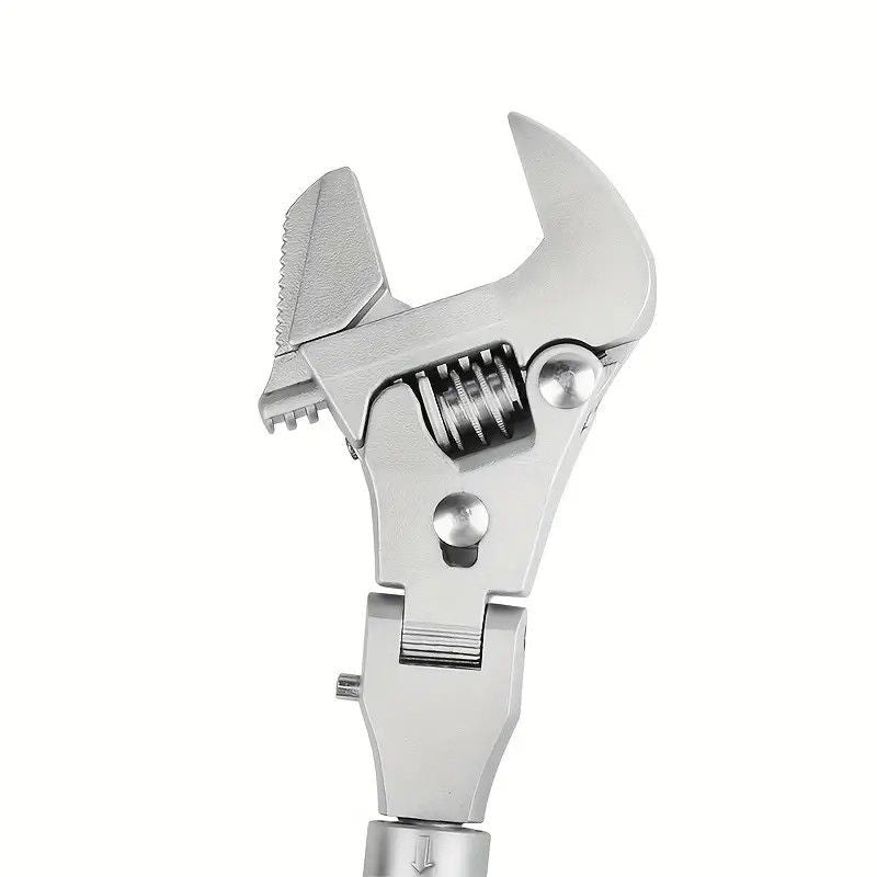 10-inch Telescoping Ratcheting Adjustable Wrench, 180-Degree Swivel Multi-Function Pipe Tool, Hardware & V1232-WHYBS001