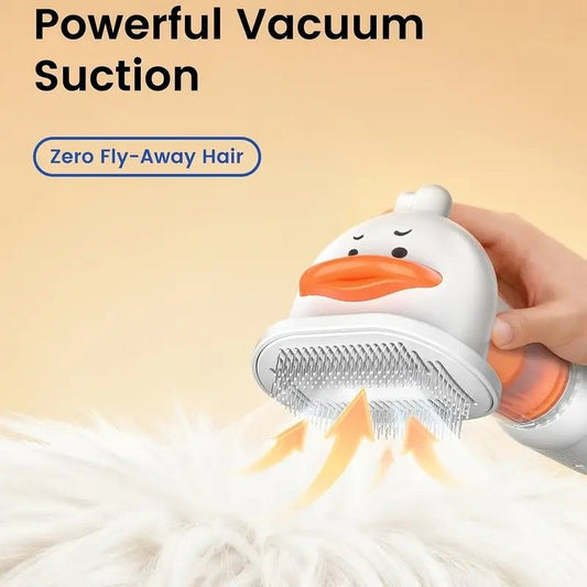 Vacuum Dog Cat Brush De-shedding Tool, 4-in-1 Self-Cleaning Slicker Brush and Undercoat Rake, De-shedding V1232-XC-GMS-001