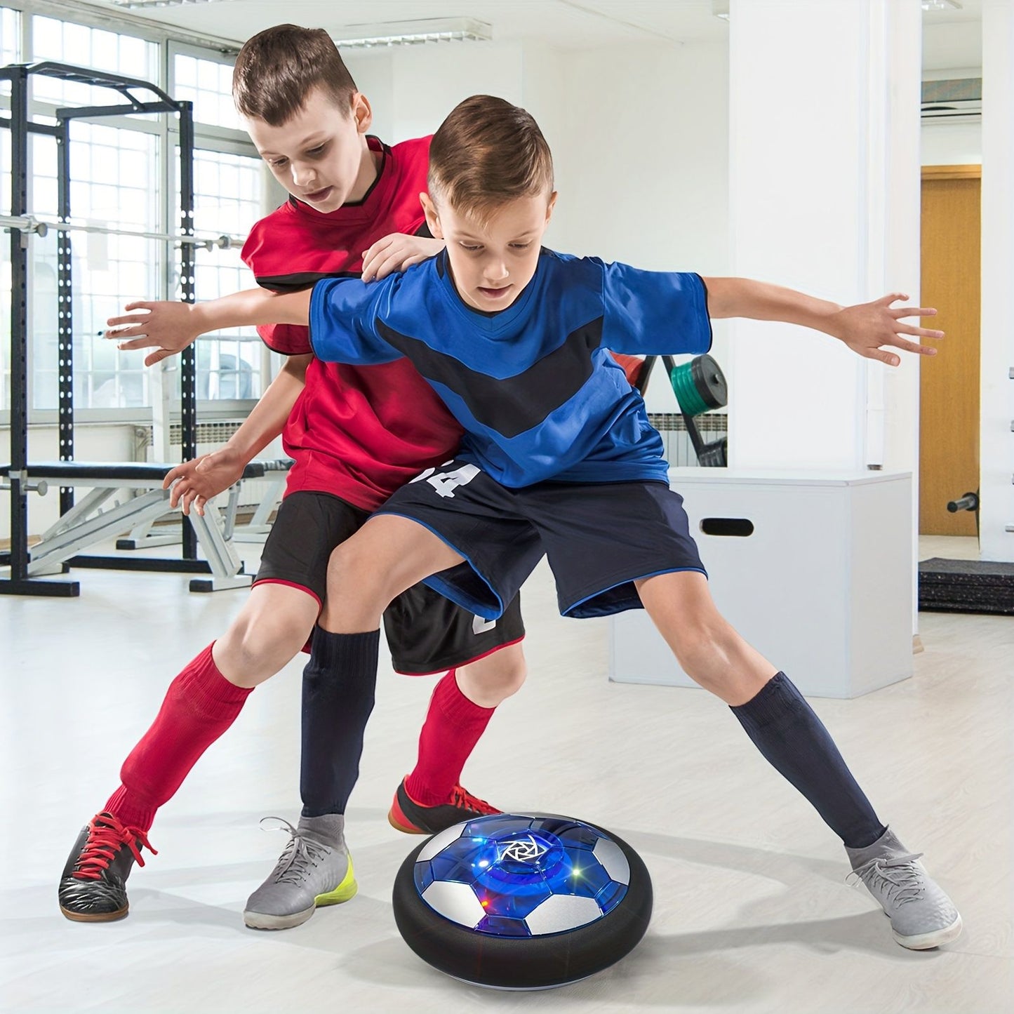 Floating Soccer Toy, Floating Rebound, LED Lights, Glides on Multiple Surfaces, Parent-Child Interaction, V1232-XFZQ001