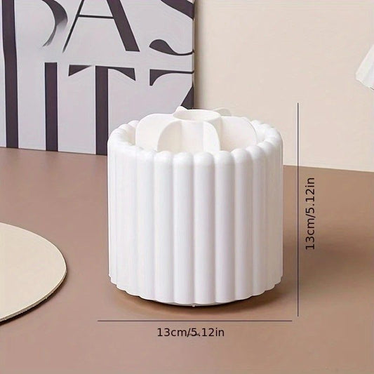 360-degree rotating makeup brush organizer, polished plastic material, no assembly required, no odor - makeup V1232-XZSNH002
