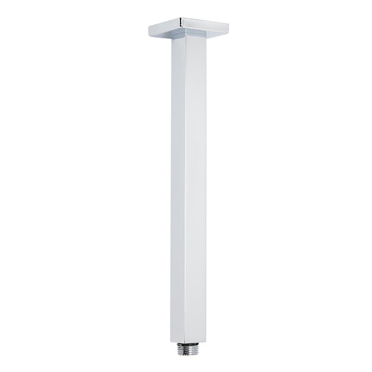 WELS 12" Rainfall Shower Head 300mm Ceiling Dropper Extension Arm Chrome Square Set V1233-A502F300KSS112