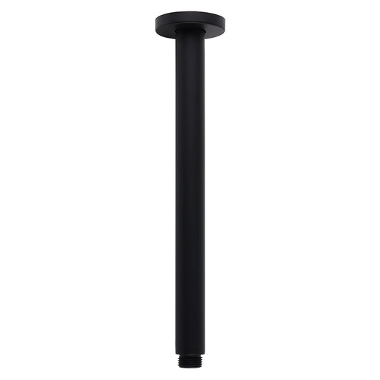Matt Black Round 16" Extra Large Rain Shower Head 300mm Ceiling Dropper Arm Set V1233-A511300BKSR116B