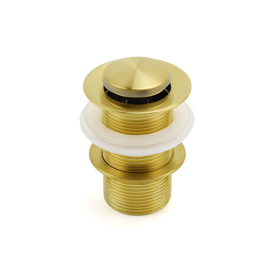 Watermark 32mm Pop Up Push Waste Plug No Overflow Basin Sink Drain Brushed Gold V1233-K81G