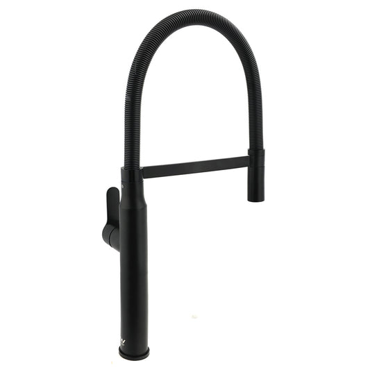 Matt Black Kitchen Sink Basin Mixer 360o Swivel Faucet Tap Pull Out Spout WELS V1233-KRD506B