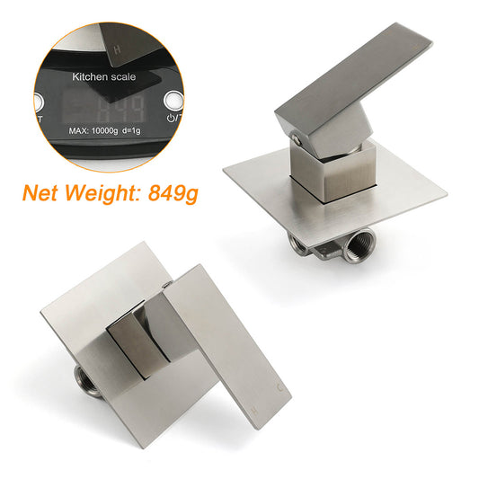 Nickel Brushed Square Lead Free Shower Hot Cold Mixer Ceramic Cartridge Spindle V1233-KSQ201N