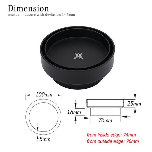 Matt Black Round 100mm Tile Insert Floor Drain Shower Grate 75mm Waste Outlet V1233-RDTI0100D76BL