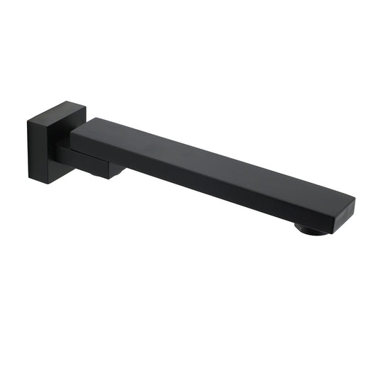 Matte Black Square Bathtub Faucet 180 degrees Swivel Water Spout Outlet Basin Watermark V1233-SP604BL
