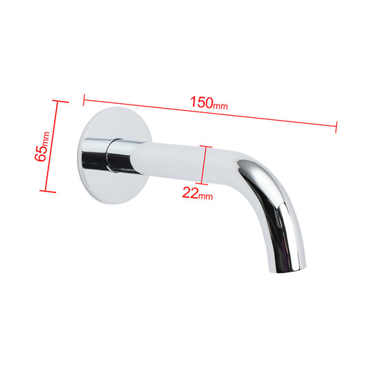 Polisehd Chrome Round Curve Faucet Water Outlet Swivel Bath Tub Filler Spout Set V1233-SP6055CR
