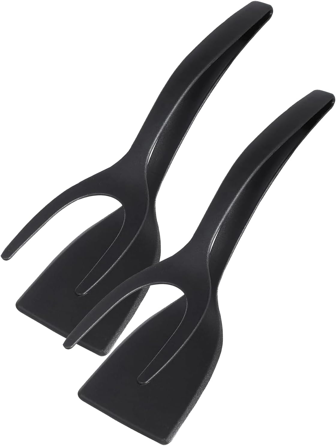Set of 2 Food Tongs - 2-in-1 Flipper/Deep Fryer - Egg Flipper - Spatula with Clip - Egg Flipper, Kitchen V1237-NKKS00035
