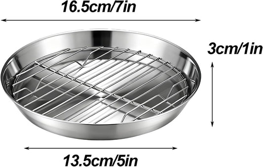 Baking tray for air fryer - Air fryer baking pan - Air fryer accessories - Baking tray with rack - Made of V1237-NKKS00073