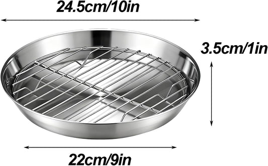 Baking tray for air fryer - Air fryer baking pan - Air fryer accessories - Baking tray with rack - Made of V1237-NKKS00075