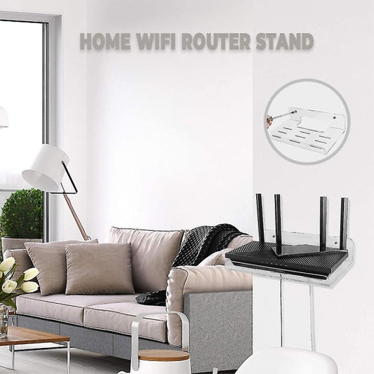 Wifi Router Shelf Wall Mounted Acrylic With Heat Sink For Home_max V1237-ZY-203-0113