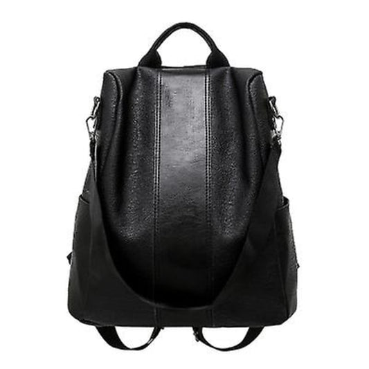 Women's Backpack Women's Leather Backpack School Bag Black/Brown Large Capacity All Match Fashion 1st Black V1237-ZY-203-0229
