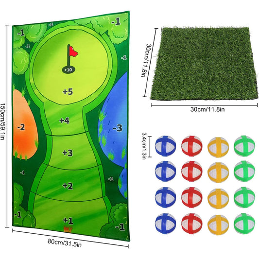 Casual Golf Game Set, 0.8x1.5M Golf Hitting Mat V1237-ZY-203-1605