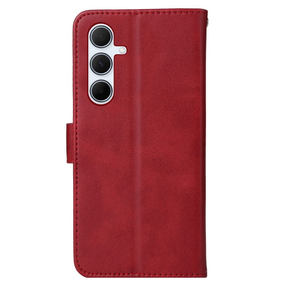 PU Leather Wallet Case Compatible with Samsung A56 5G - More Colors Available Red Red V1237-ZY-203-1992